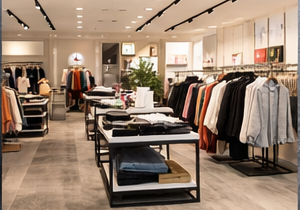 Wnętrze lokalu handlowego z nowoczesną ekspozycją